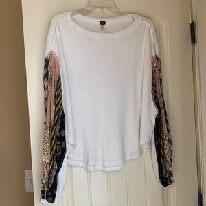 We The Free Top With Sleeve Details